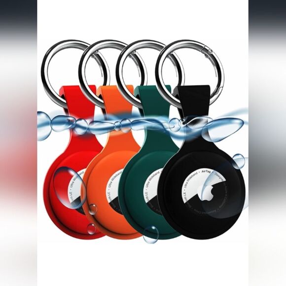 Air Tag Holder with Keychain AirTag case with Keychain Set of 4 NWT - Picture 9 of 9